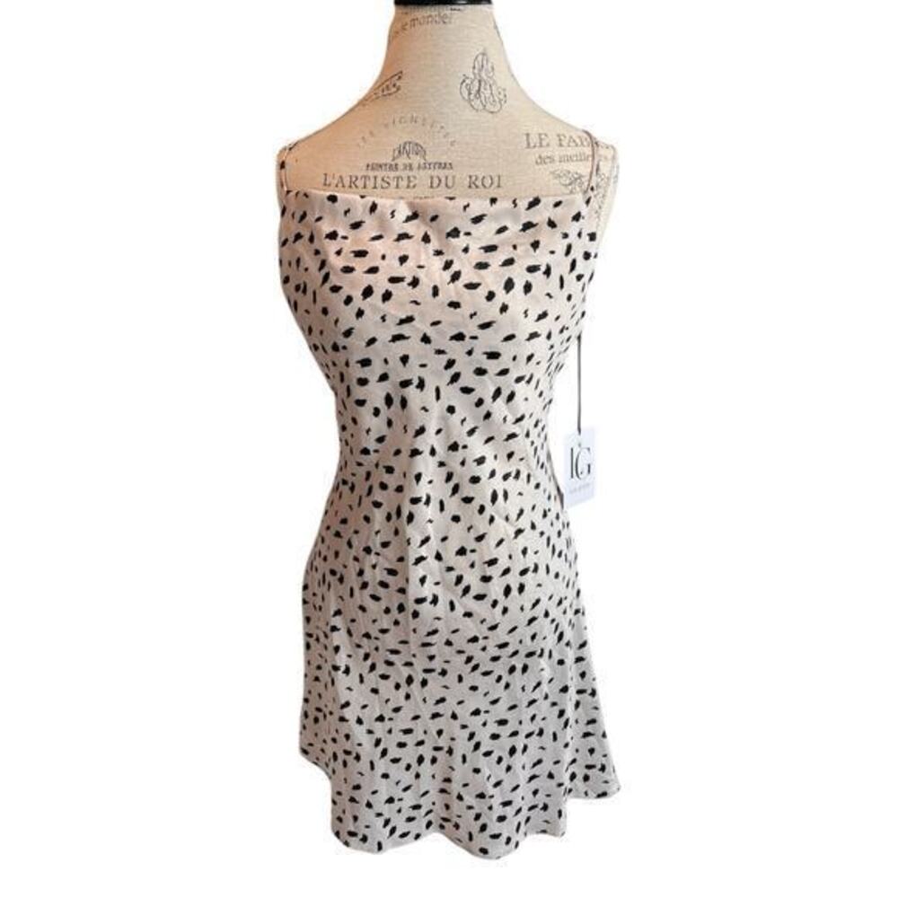 Lola Grace animal print slip dress - mini, spotted size M